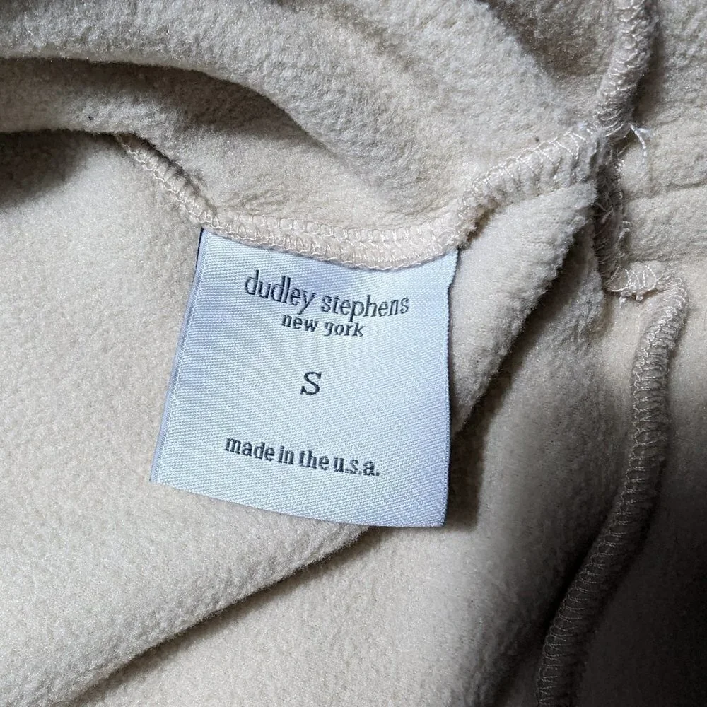 Dudley Stephens Baldwin Turtleneck In Terry Fleece Small Size  Gray/ light tan